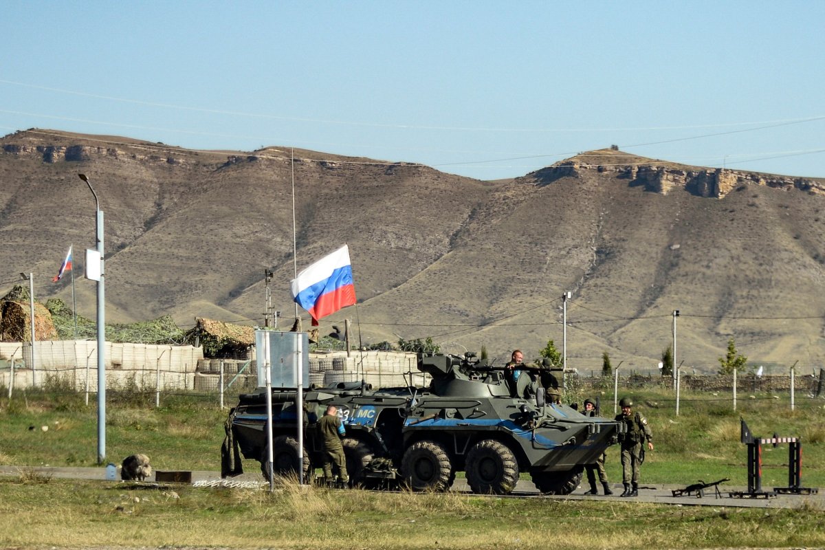 Russian peacekeepers pictured in Nagorno-Karabakh October 2023
