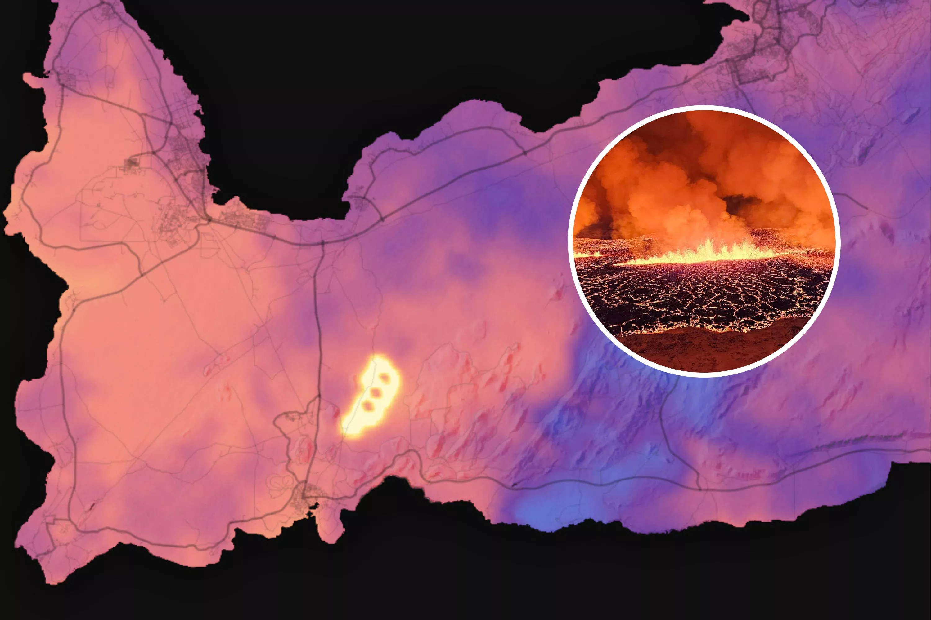 NASA Releases Images of Iceland Volcano Eruption From Space - Vimarsana News