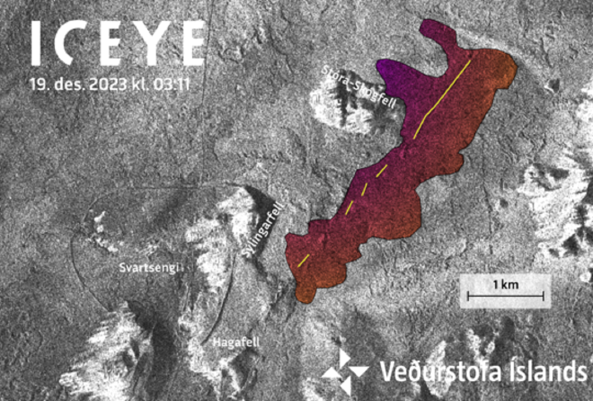 Iceland lava satellite