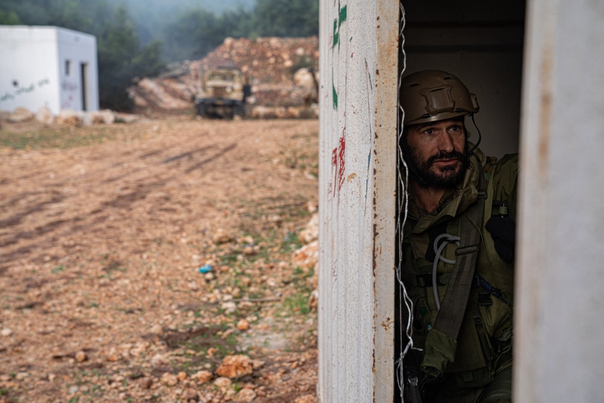 Israeli soldier during training near Lebanon border