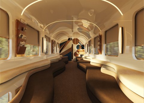 The Orient Express La Dolce Vita interior.
