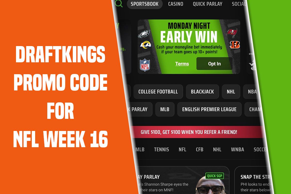DraftKings promo code for NFL Week 16