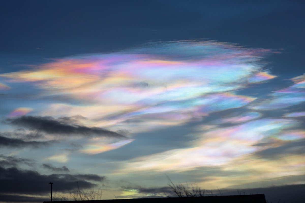 Rainbow clouds in Scotland.