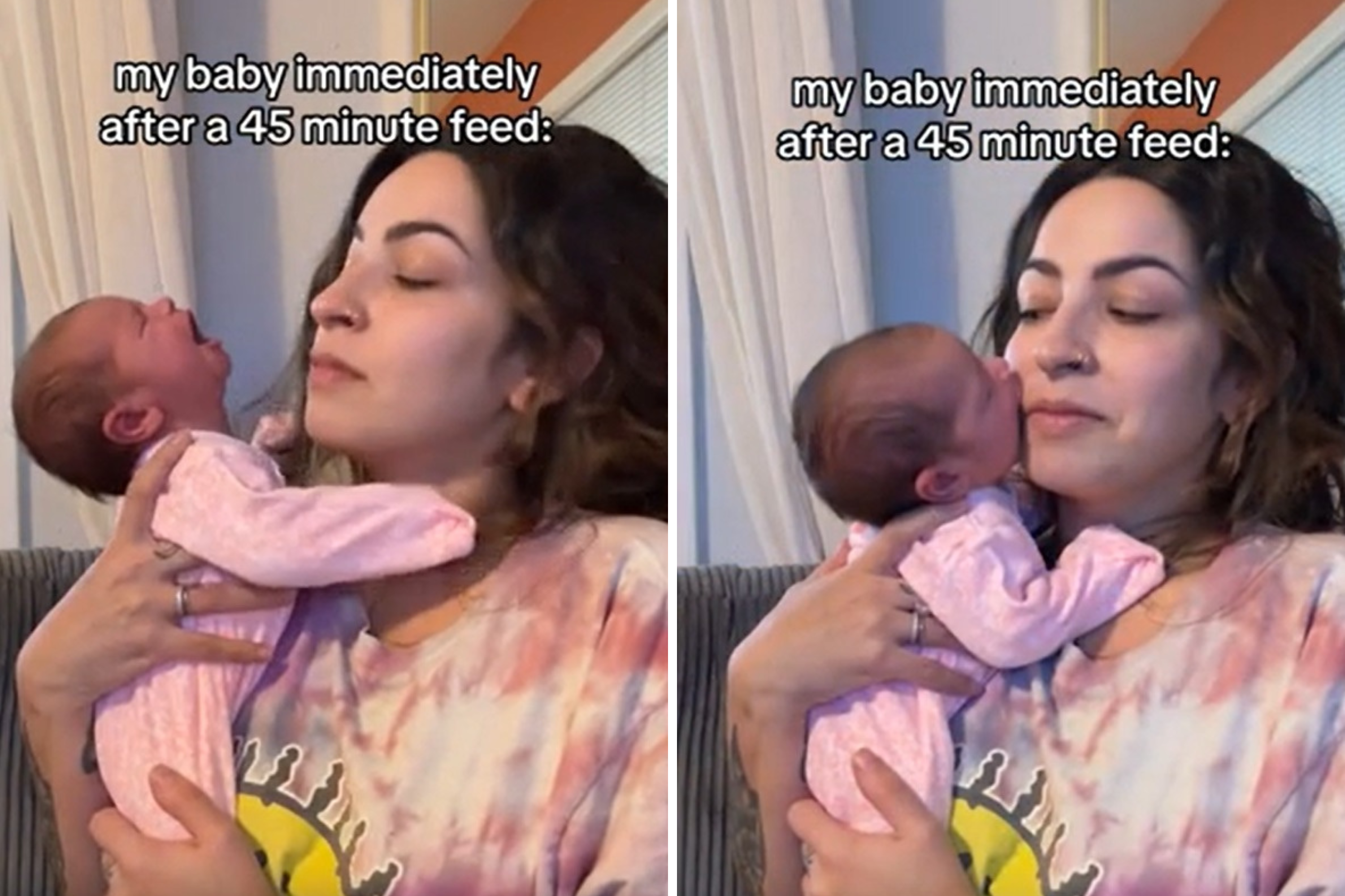 Internet Hard Relates to Mom Sharing Reality of Breastfeeding a Newborn