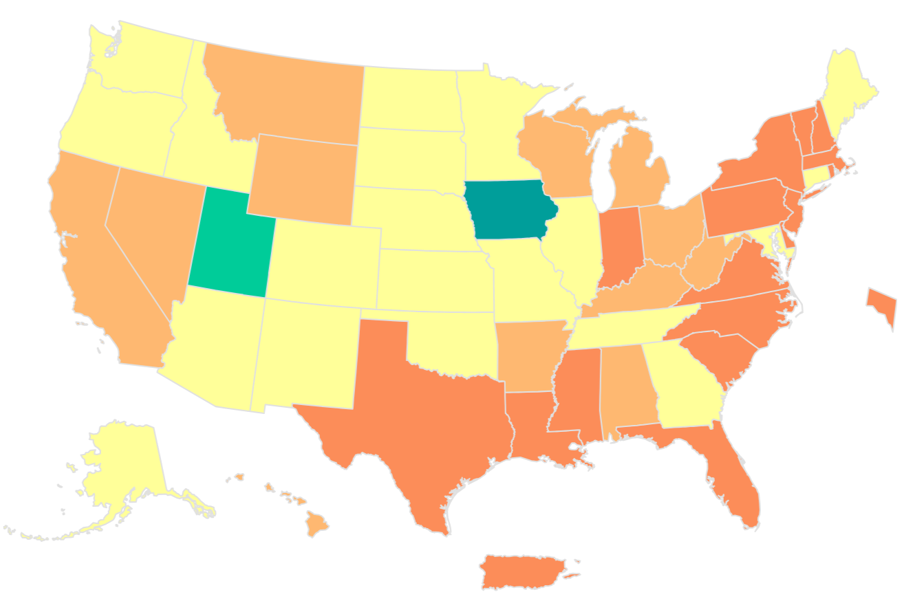 COVID Map Shows US States With Increased Hospitalizations Before   Covid Hospitalization Map Dec 23 