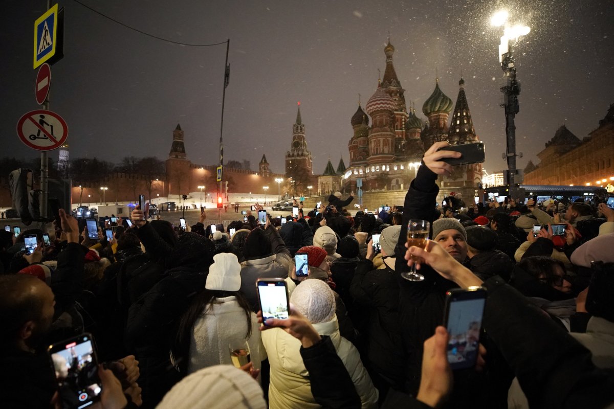 People celebrate in Moscow 