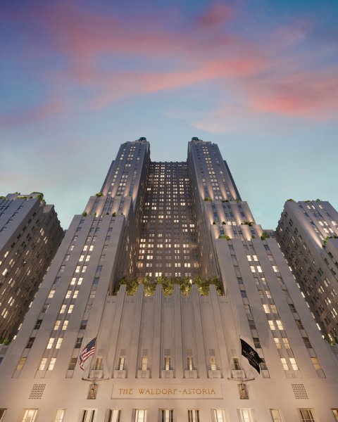 Upcoming newly restored Waldorf Astoria New York. 