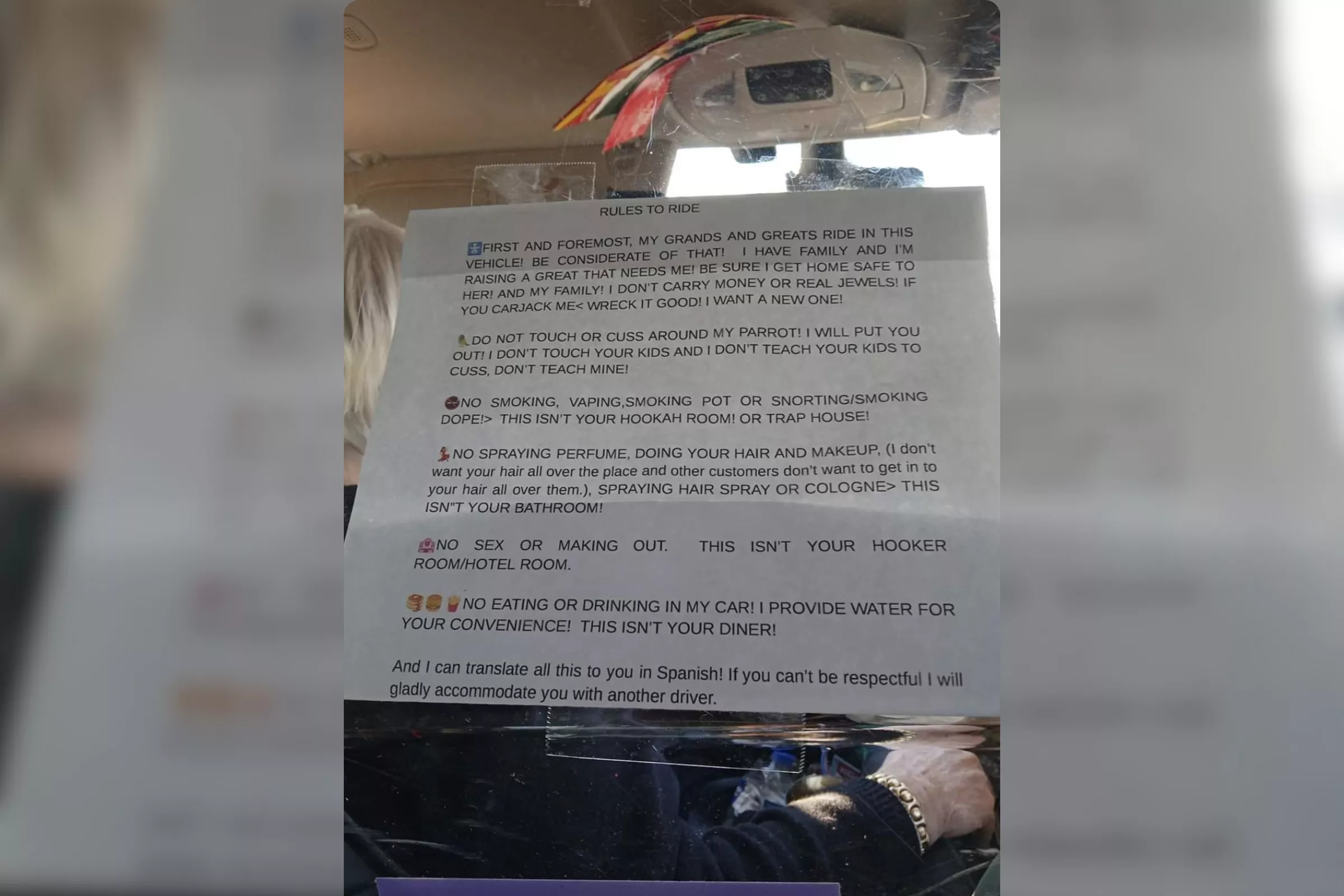 Grandma's Six Rules for Passengers in Her Taxi Go Viral: 'Wreck It Good' - Vimarsana News