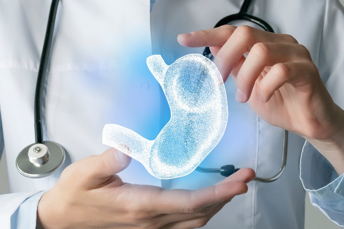 A health care provider 'holds' a digital abdominal