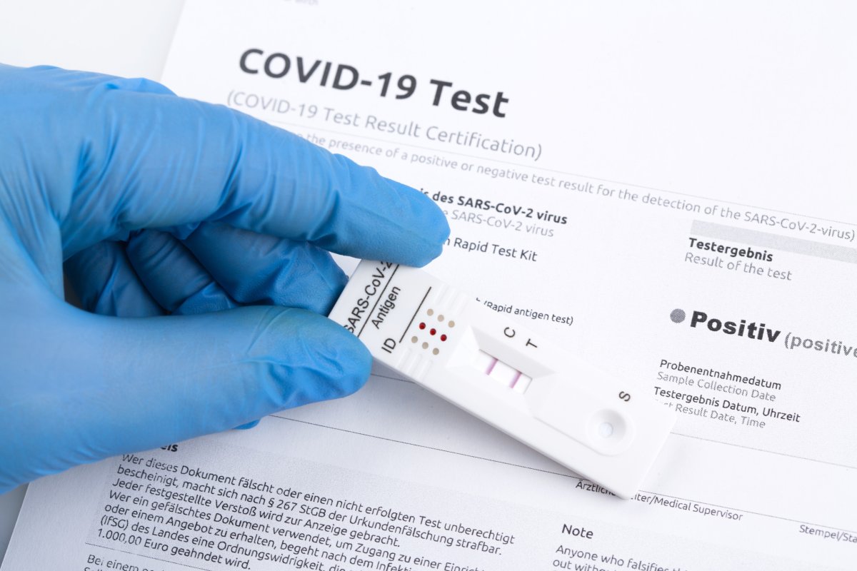 Positive covid test