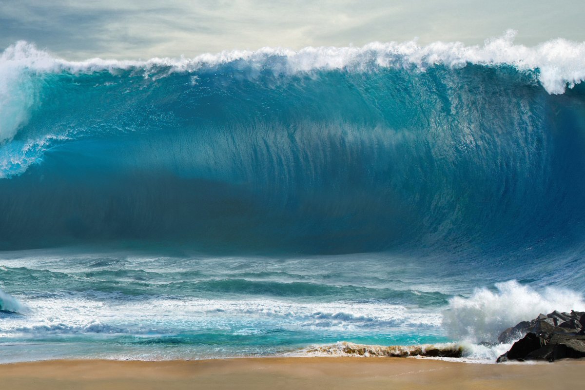 A tsunami wave