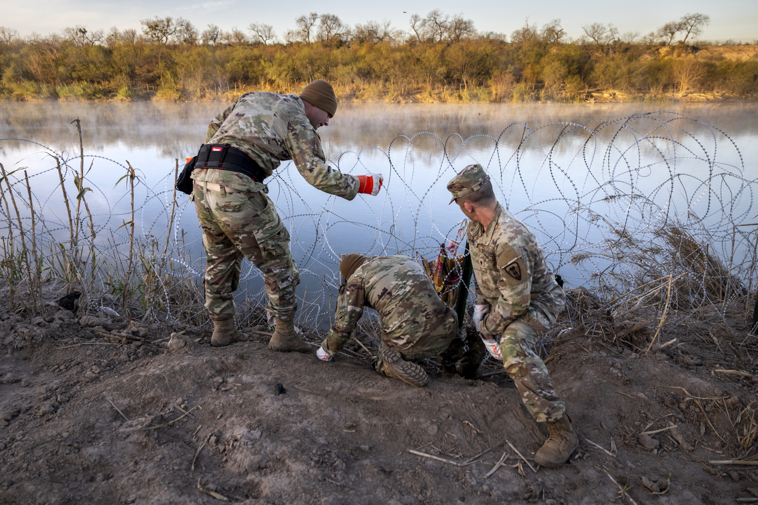 Greg Abbotts Armed Troops Block Border Patrol Newsweek