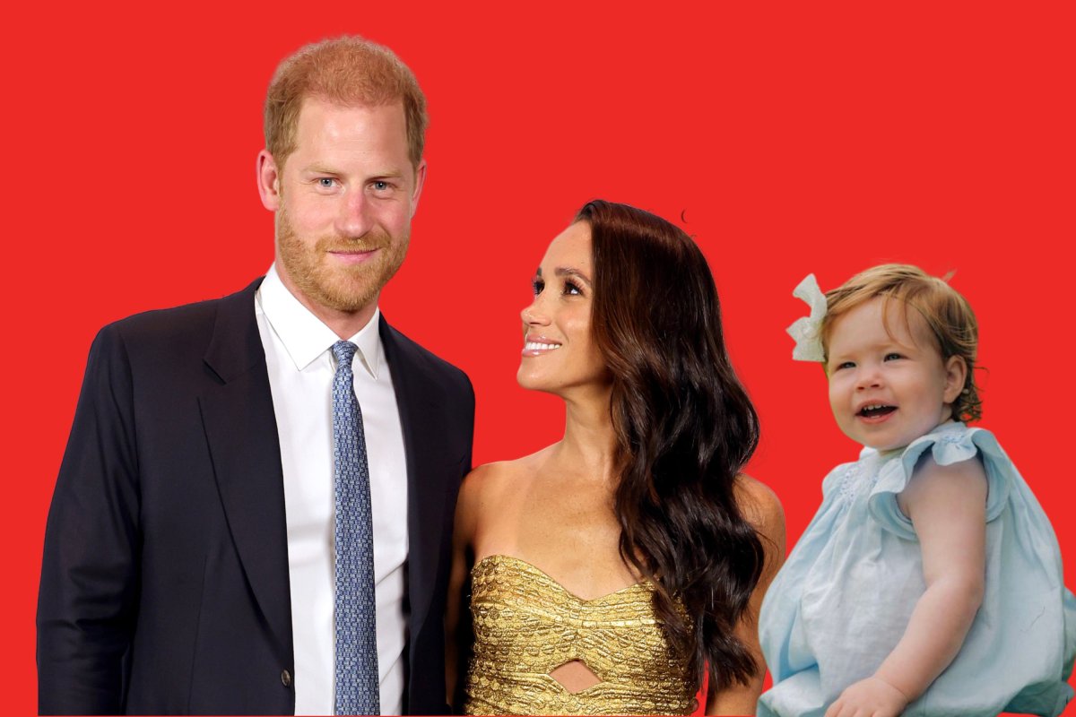 Prince Harry and Meghan With Princess Lilibet