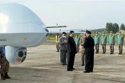Kim Jong Un Inspects Attack Drone Kim Jong Un Inspects Attack Drone