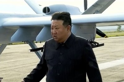 Kim Jong Un Inspects Attack Drone Kim Jong Un Inspects Attack Drone