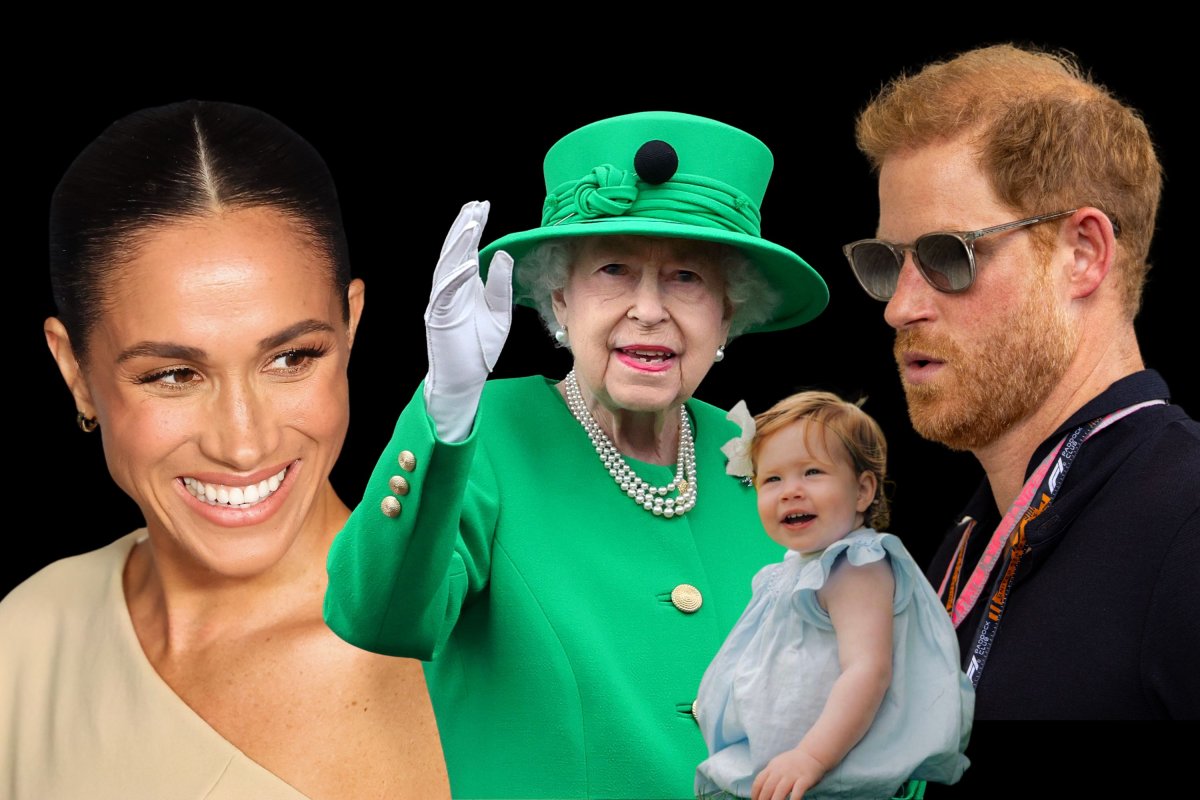 Queen Elizabeth With Meghan, Harry and Lilibet