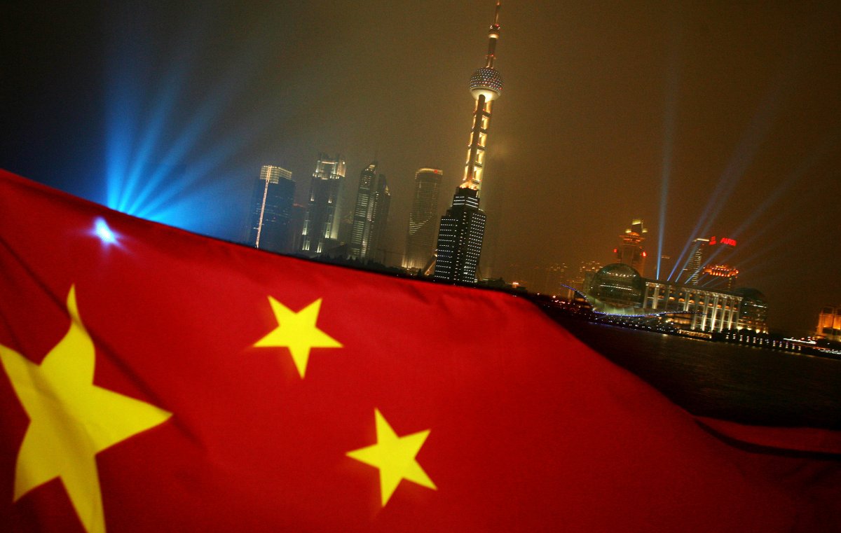 Chinese Flag Flies in Shanghai