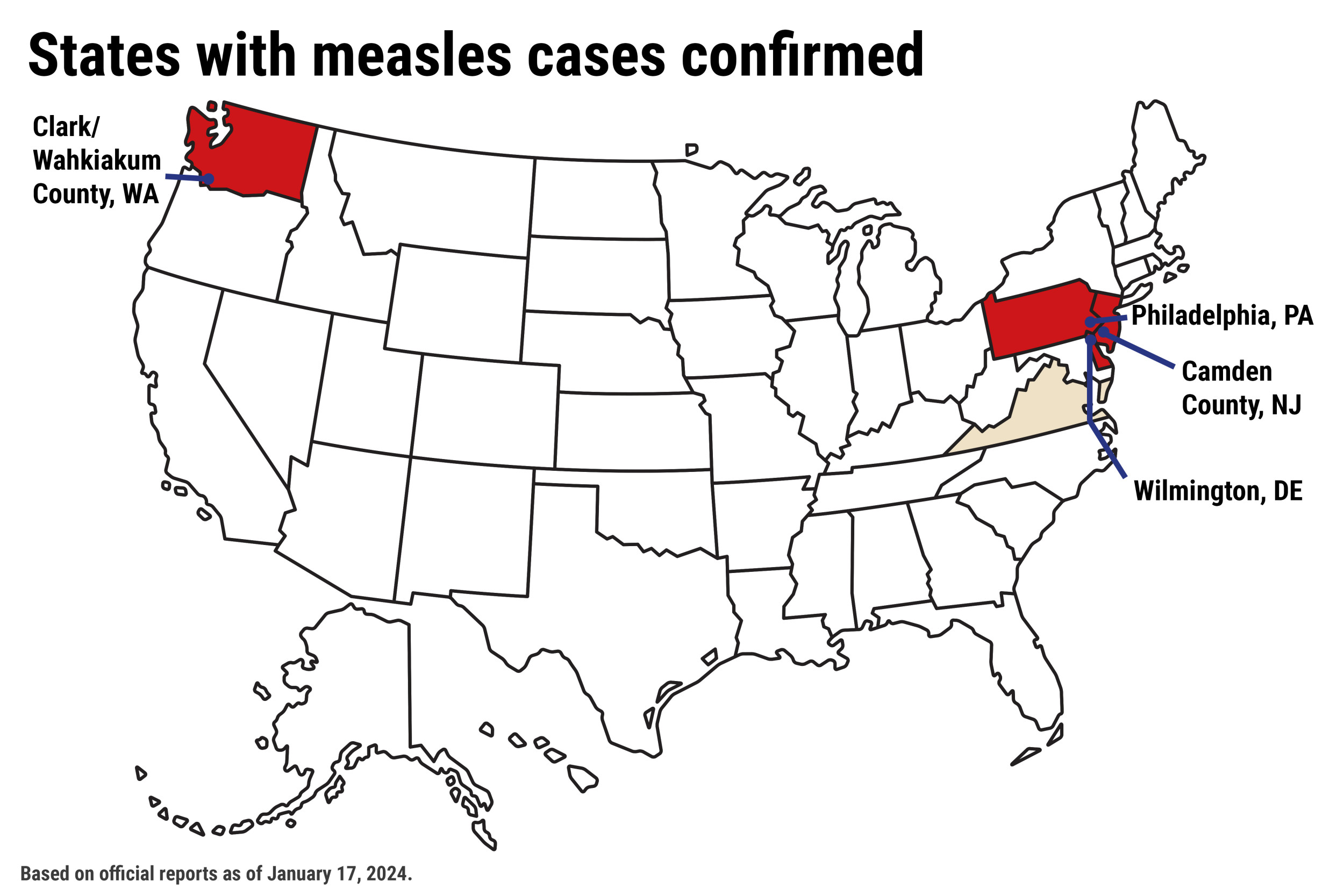 Measles Outbreak Map Shows States Where Cases Have Been Reported - Newsweek