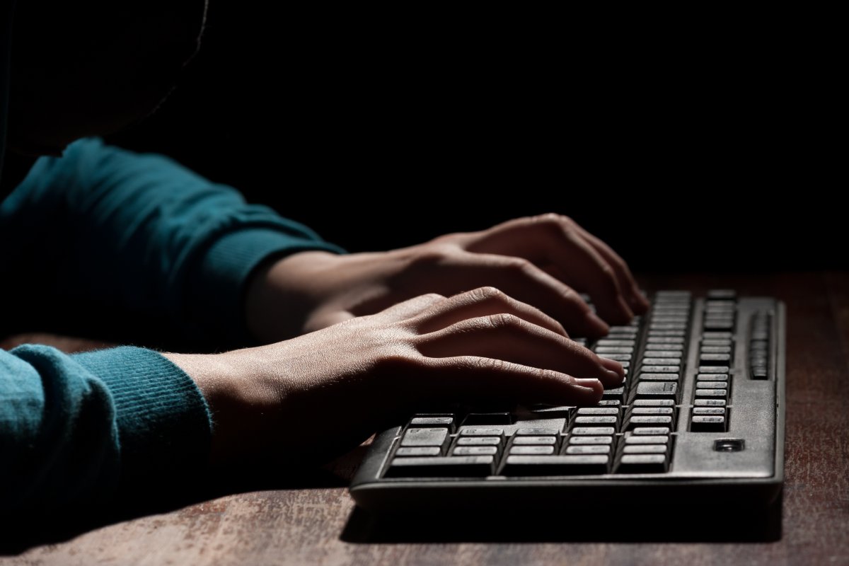 A boy using a computer