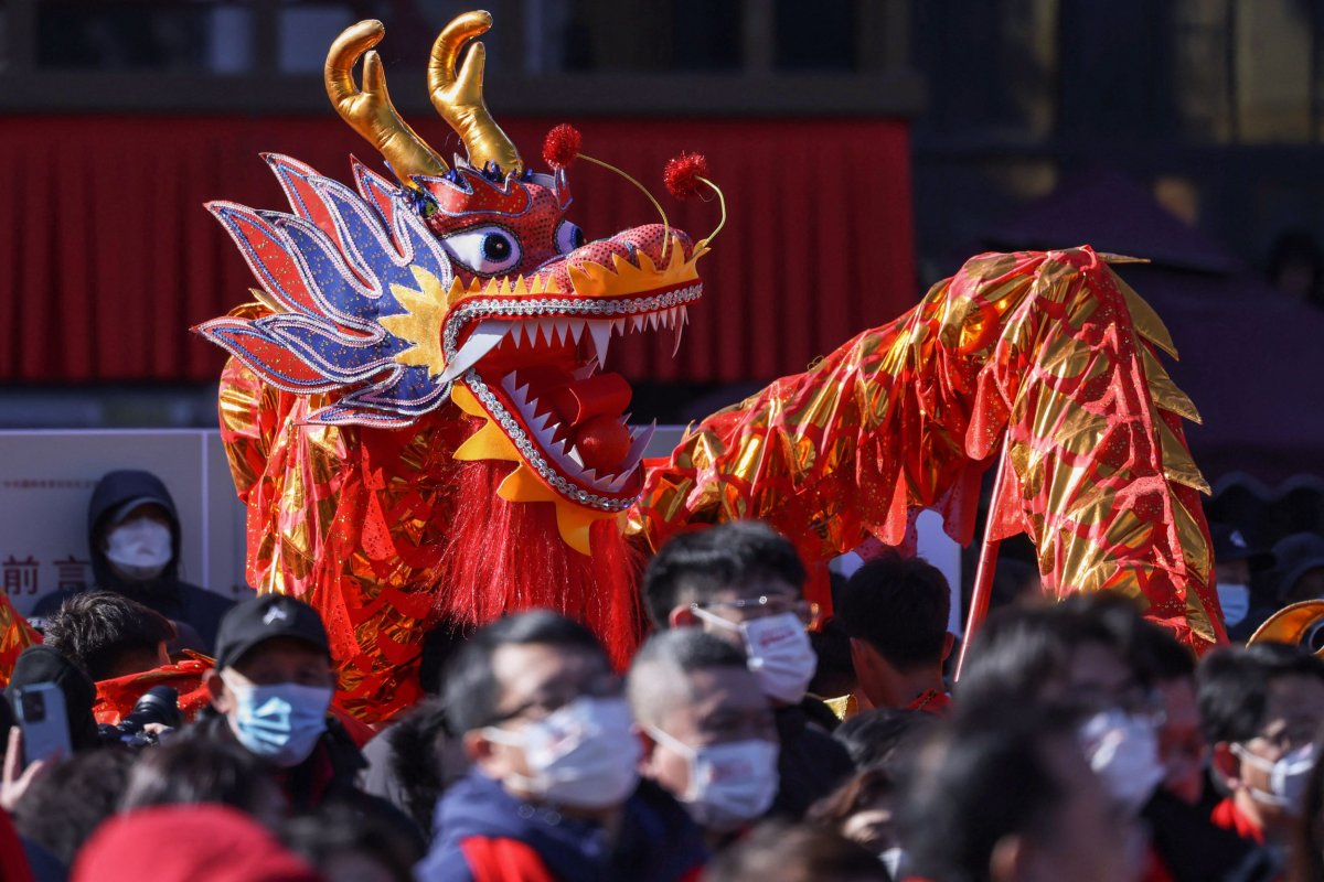 Chinese Dragon Dances in Shenyang, Liaoning Province