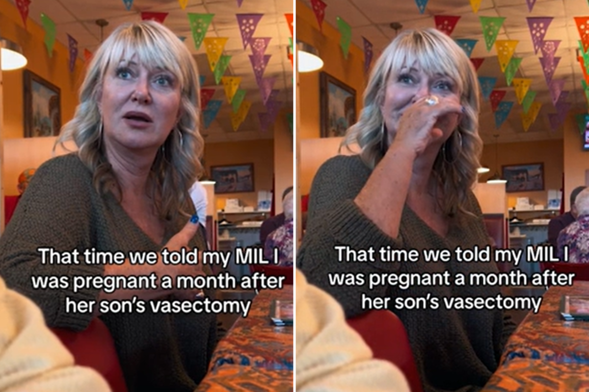 Pregnancy reveal to mom