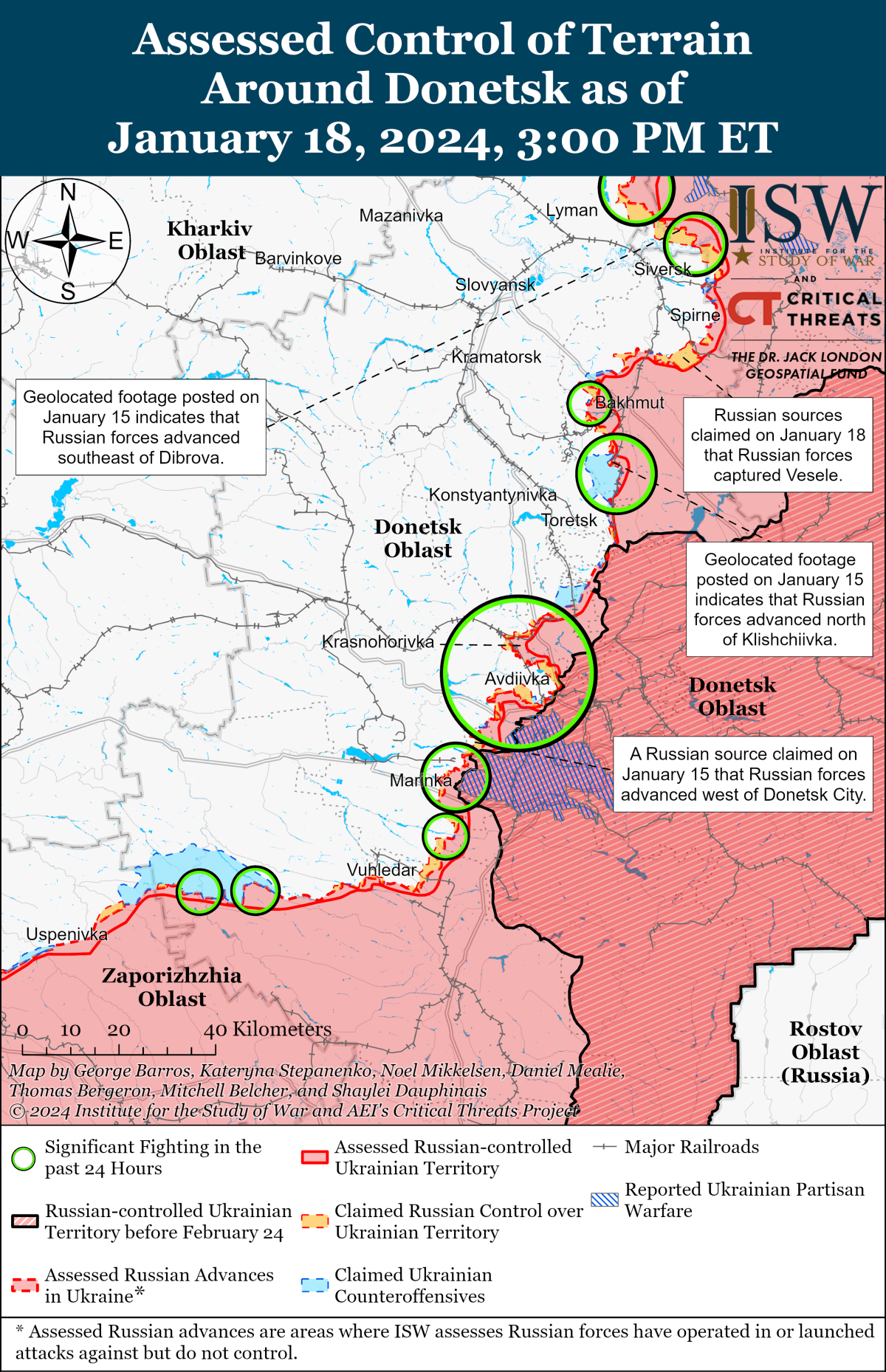 Mappa ISW dell'avanzata russa su Donetsk-Zaporizhia