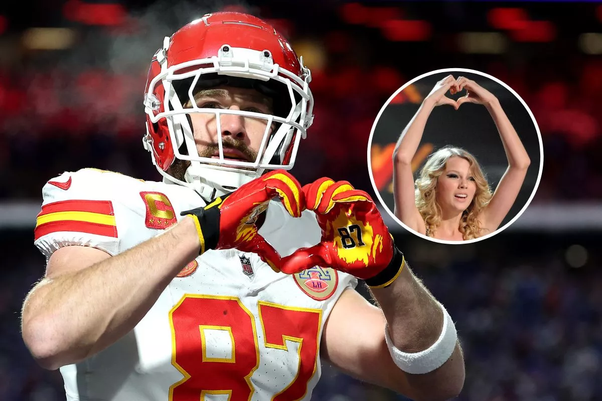 Jason Kelce Celebrates Travis Kelce's Touchdown By Taking Off