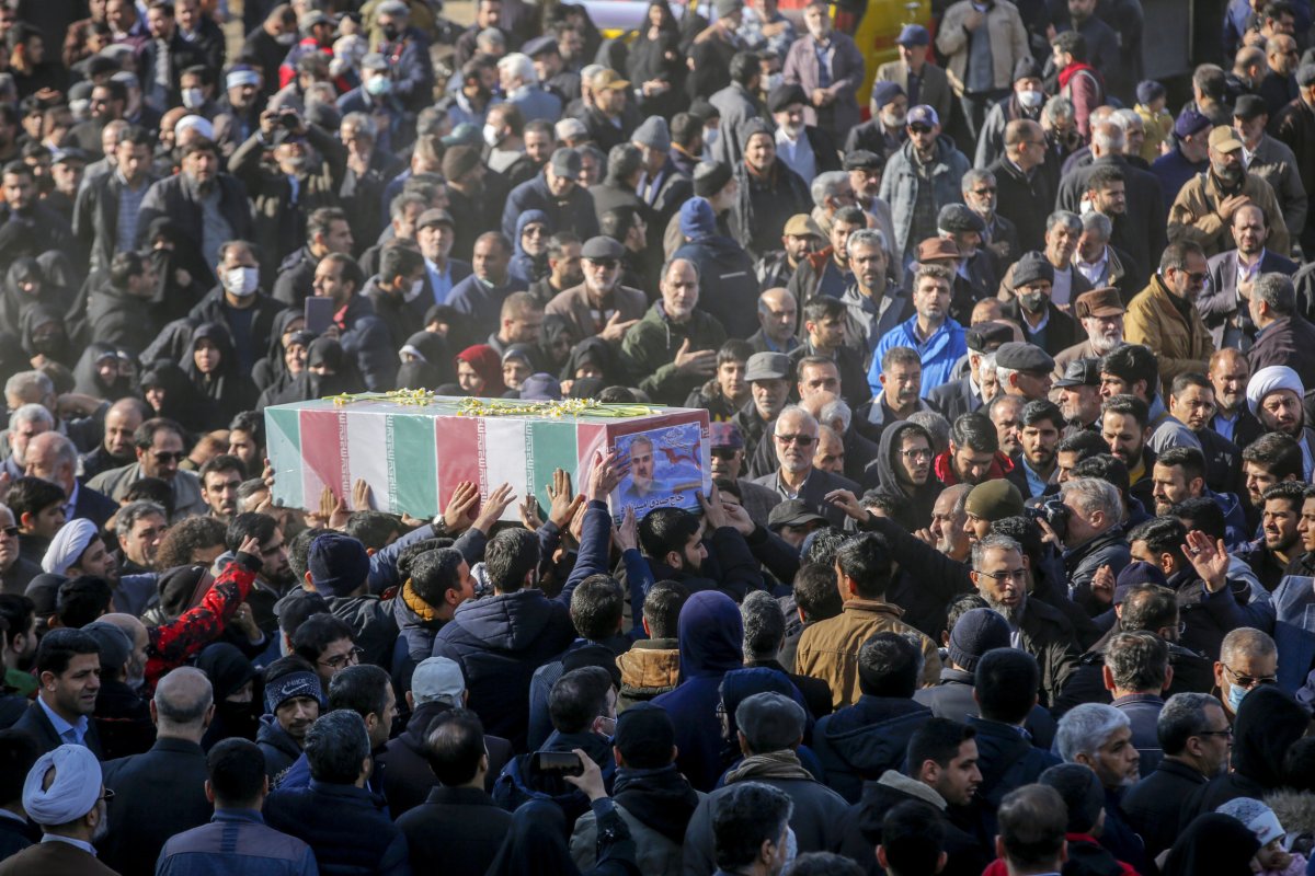 Iranian mourners Tehran