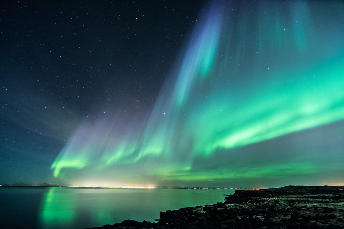 Northern lights in Iceland. 