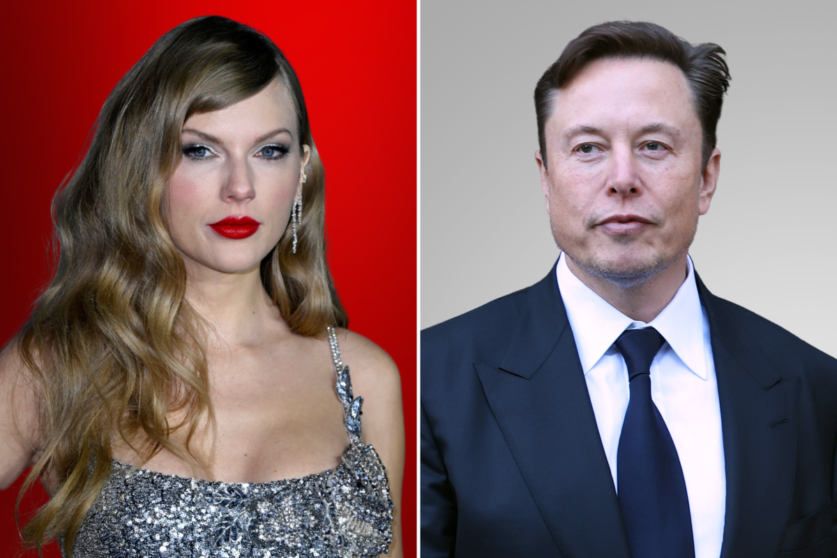 Left: Taylor Swift. Right: Elon Musk