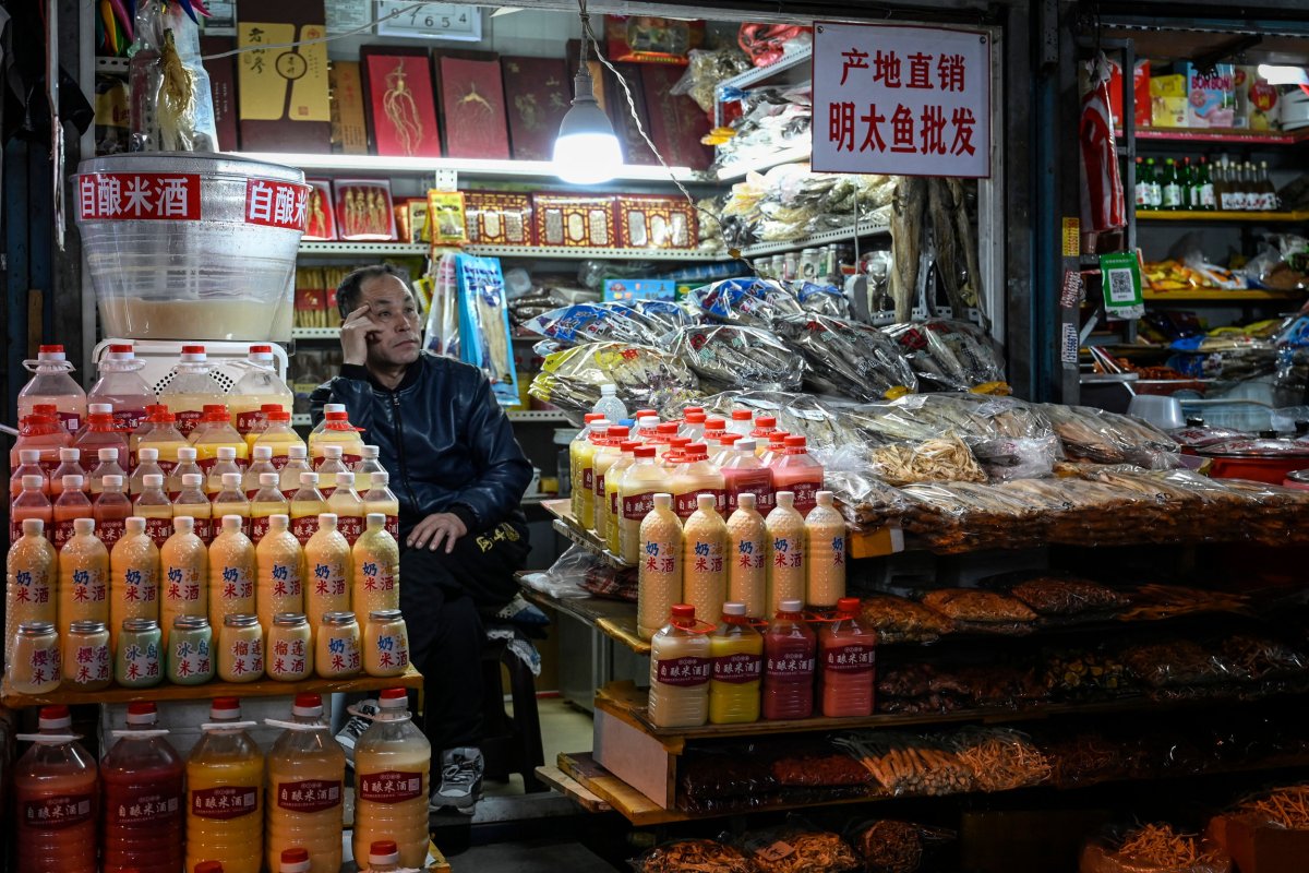 Vendor Selling North Korean Products in China