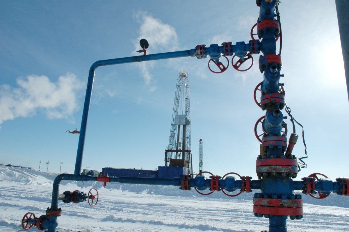 Gas mining in Siberia, Russia
