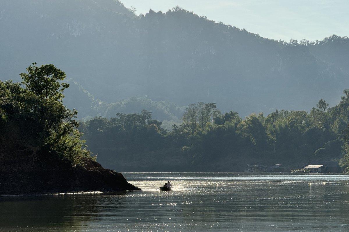 Mekong River Winds Through Laos
