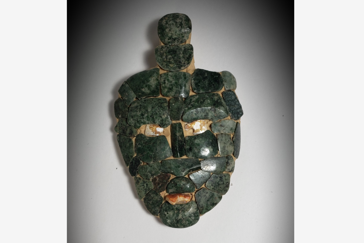 An ancient Maya jade mask