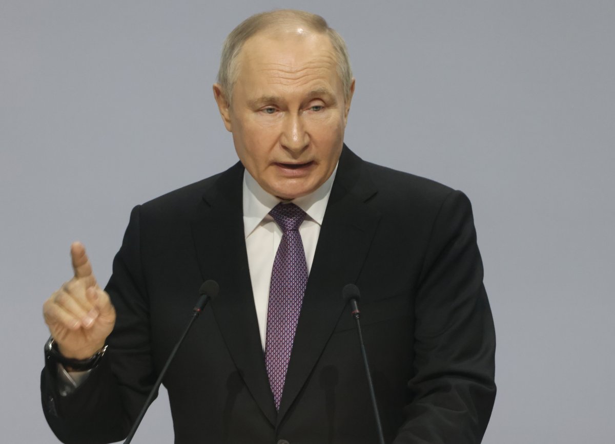 Vladimir Putin speaks in Tula, Russia 
