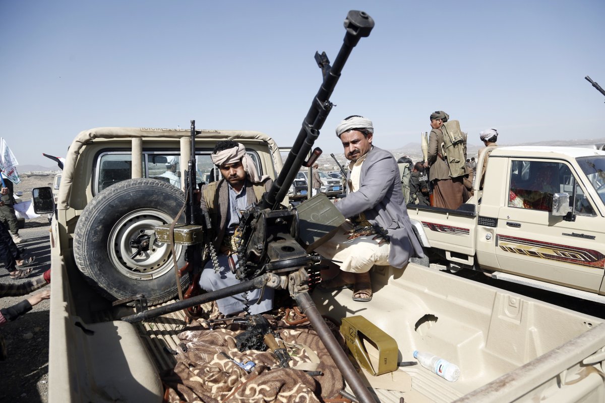 Houthi Rebels Outside Of Sana'a 
