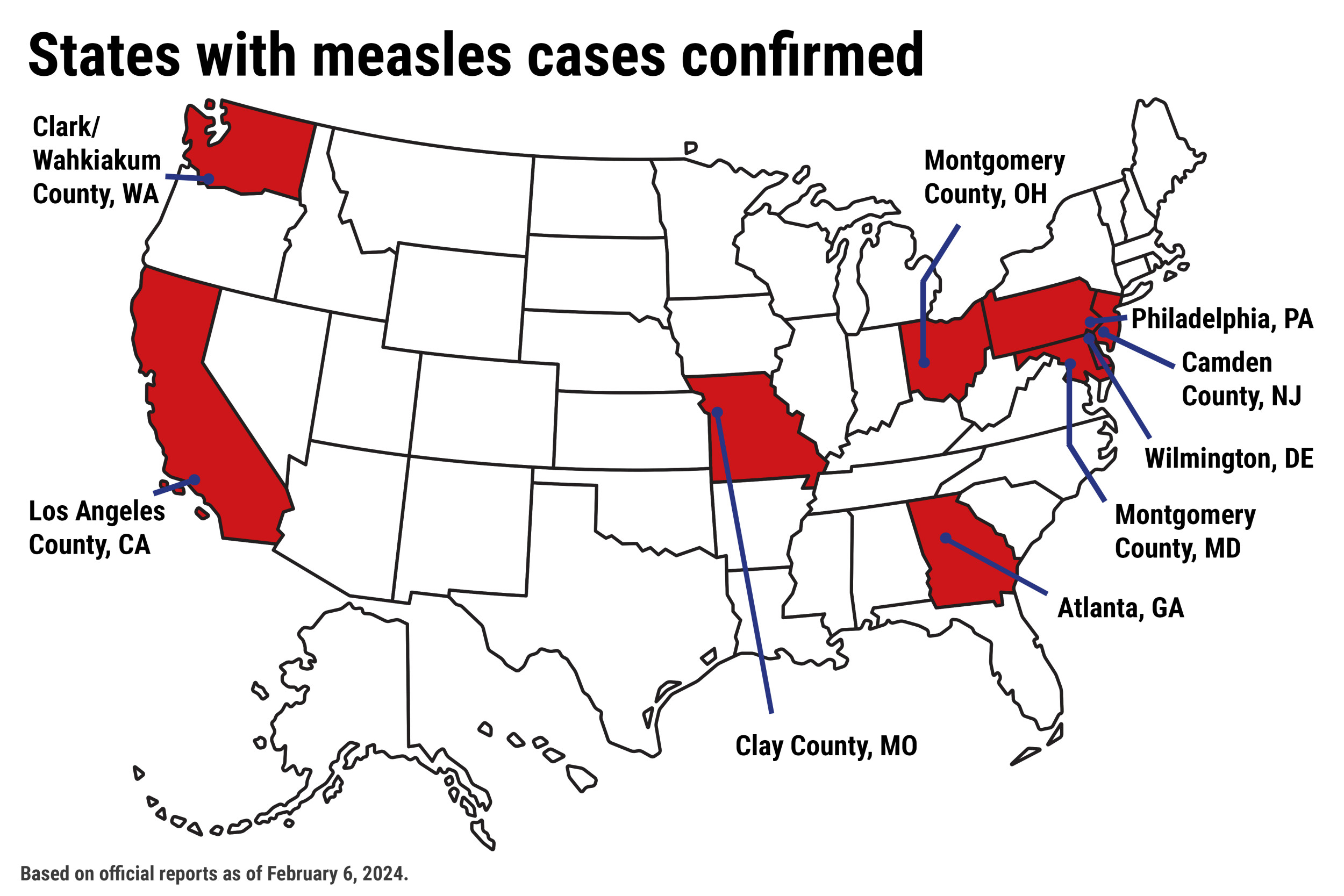 Measles Map Shows Nine States Where Outbreak Reported