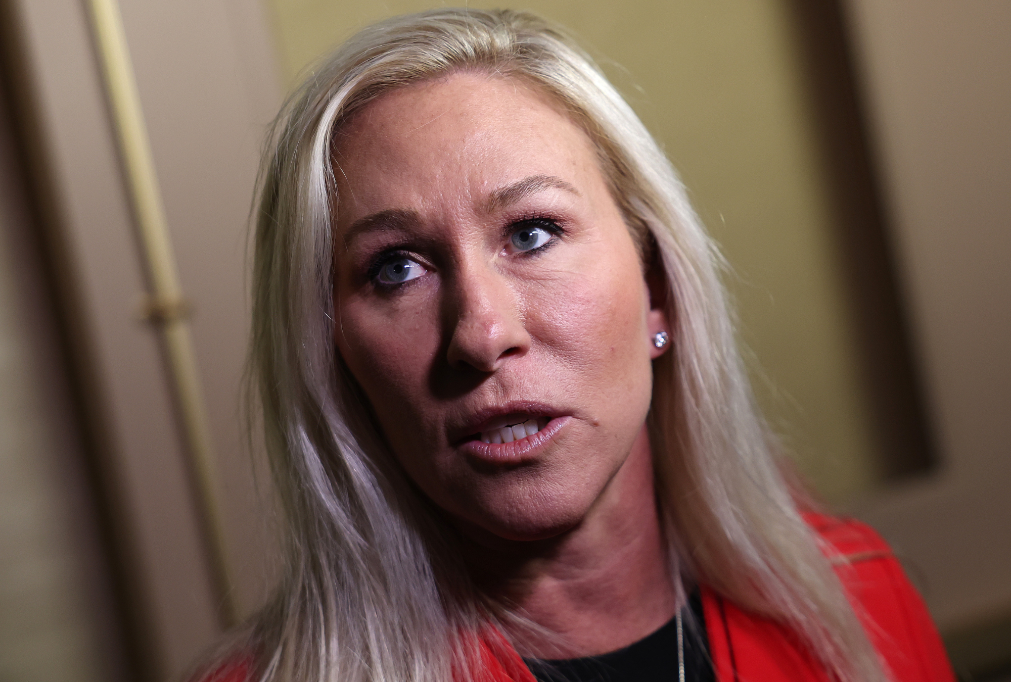 Marjorie Taylor Greene Suddenly Walks Out of Hearing