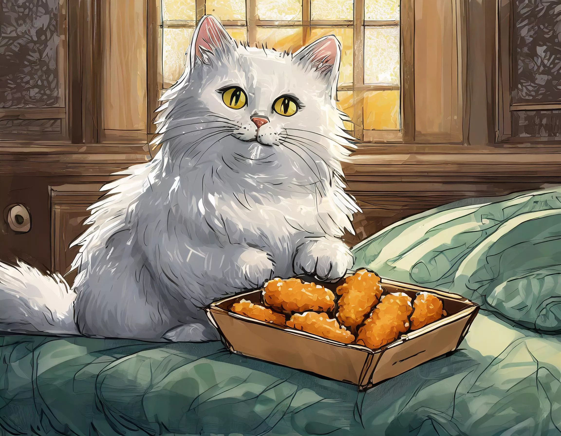 Cat Has Peculiar Way of Demanding Chicken Nuggets: 'Subtle Hint' - Vimarsana News