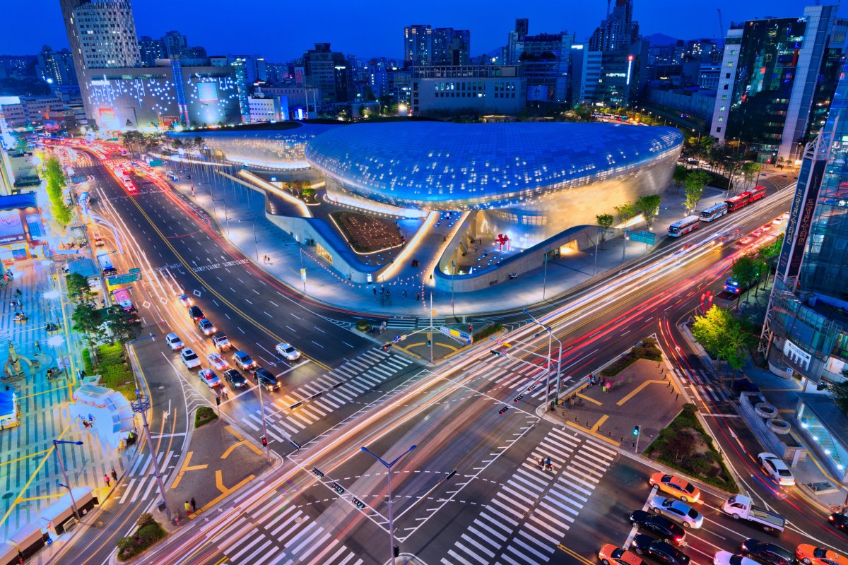 The Dongdaemun Design Plaza in Seoul. 