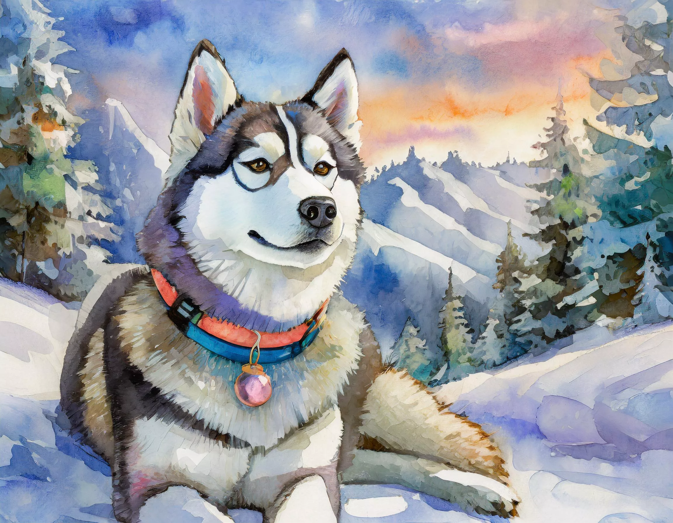 Husky Relaxes After Waking Up Neighborhood Howling Because 'There Is Snow' - Vimarsana News
