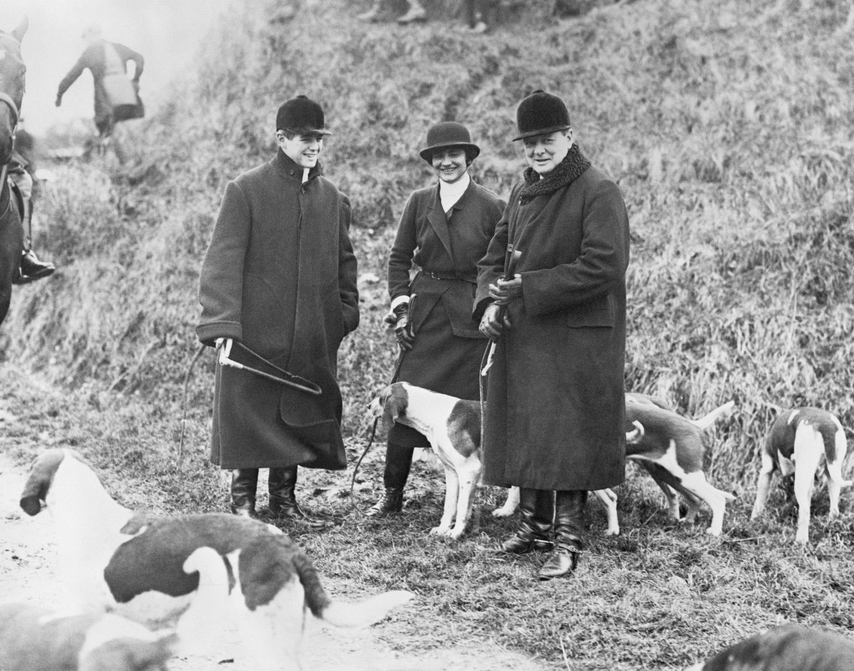Coco Chanel, Randolph and Winston Churchill, 1928
