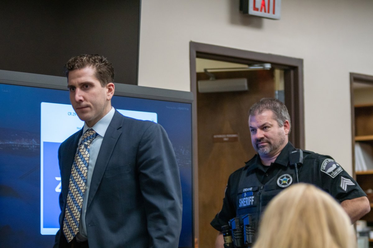 Bryan Kohberger enters a courtroom 