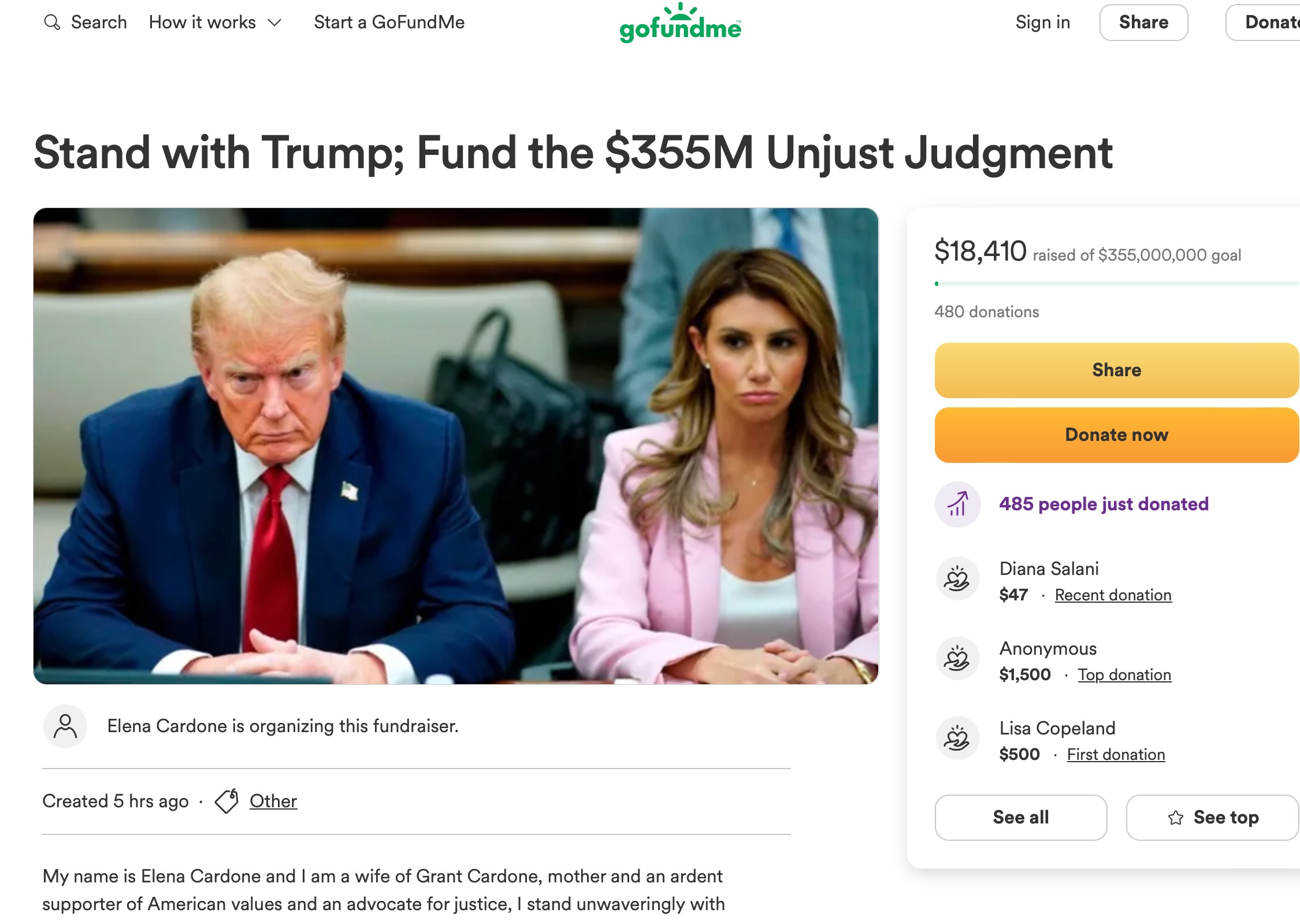 Trump Supporters Start GoFundMe Page For 355M Fine Newsweek Trump Supporters Start GoFundMe Page For 355M Fine Newsweek