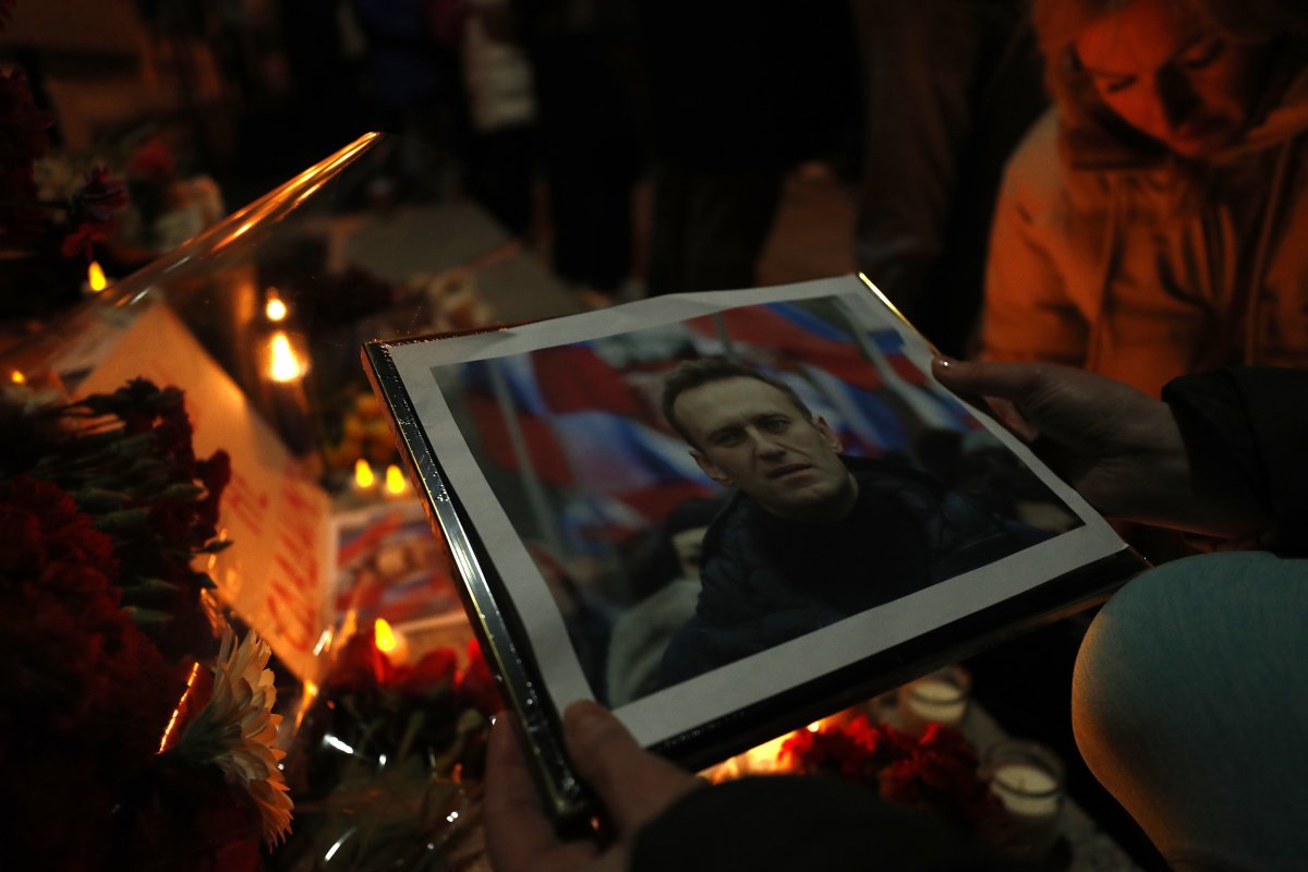 Alexei Navalny memorial at Russian Consulate NYC