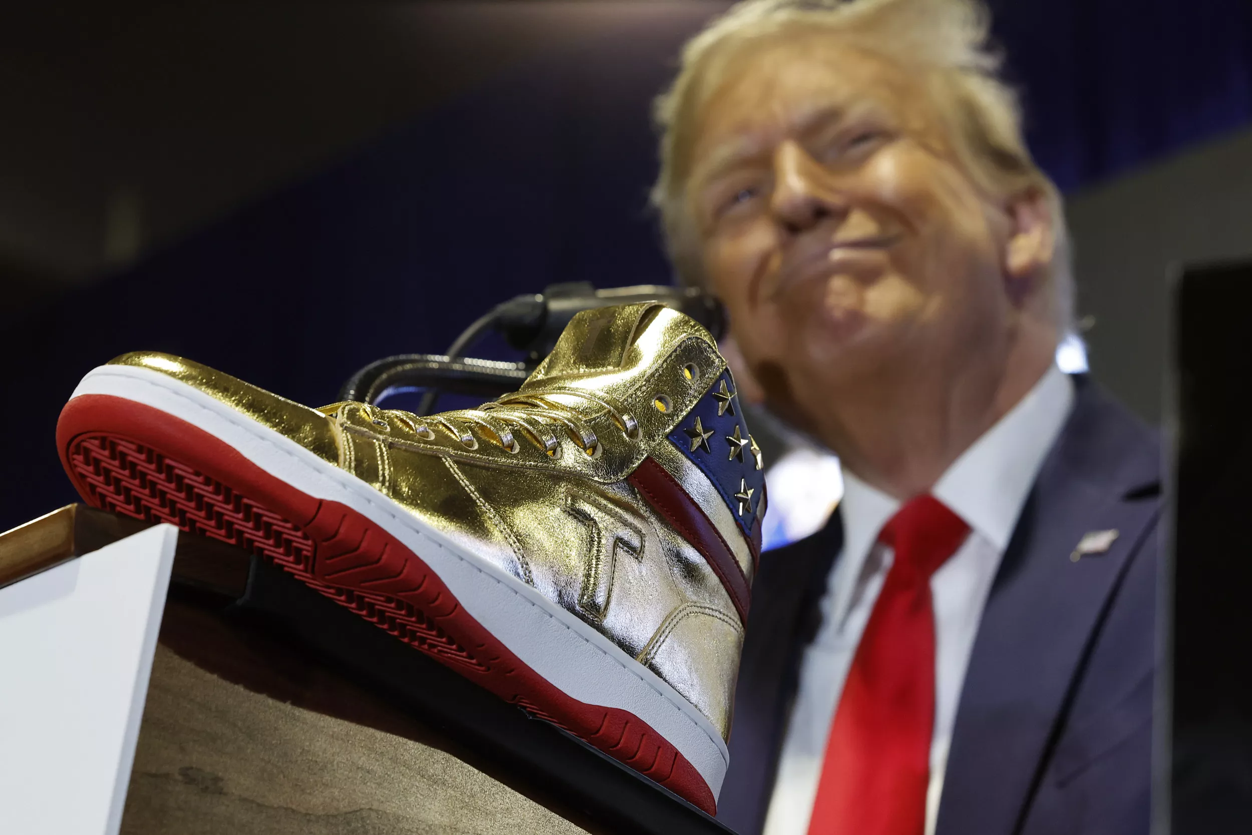 Who Makes Donald Trump's Gold Sneakers? What We Know - Vimarsana News