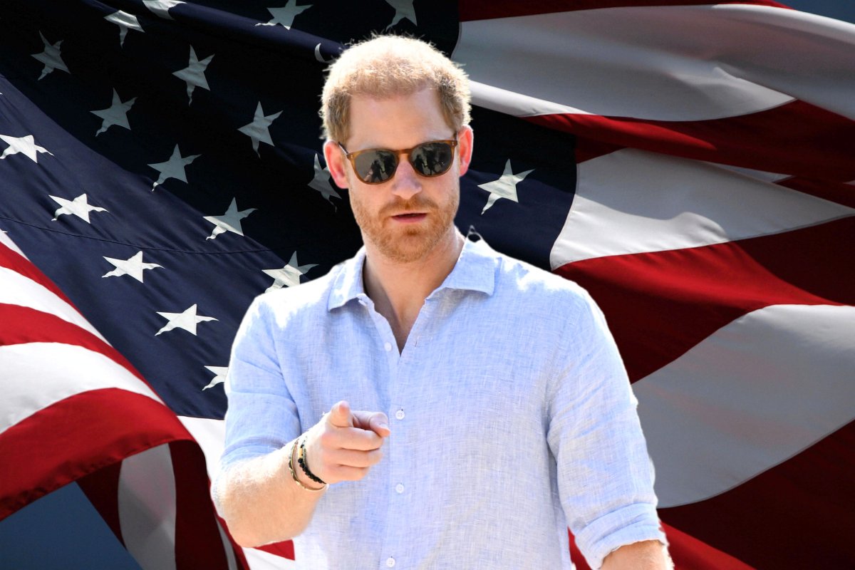 Prince Harry and U.S. Flag