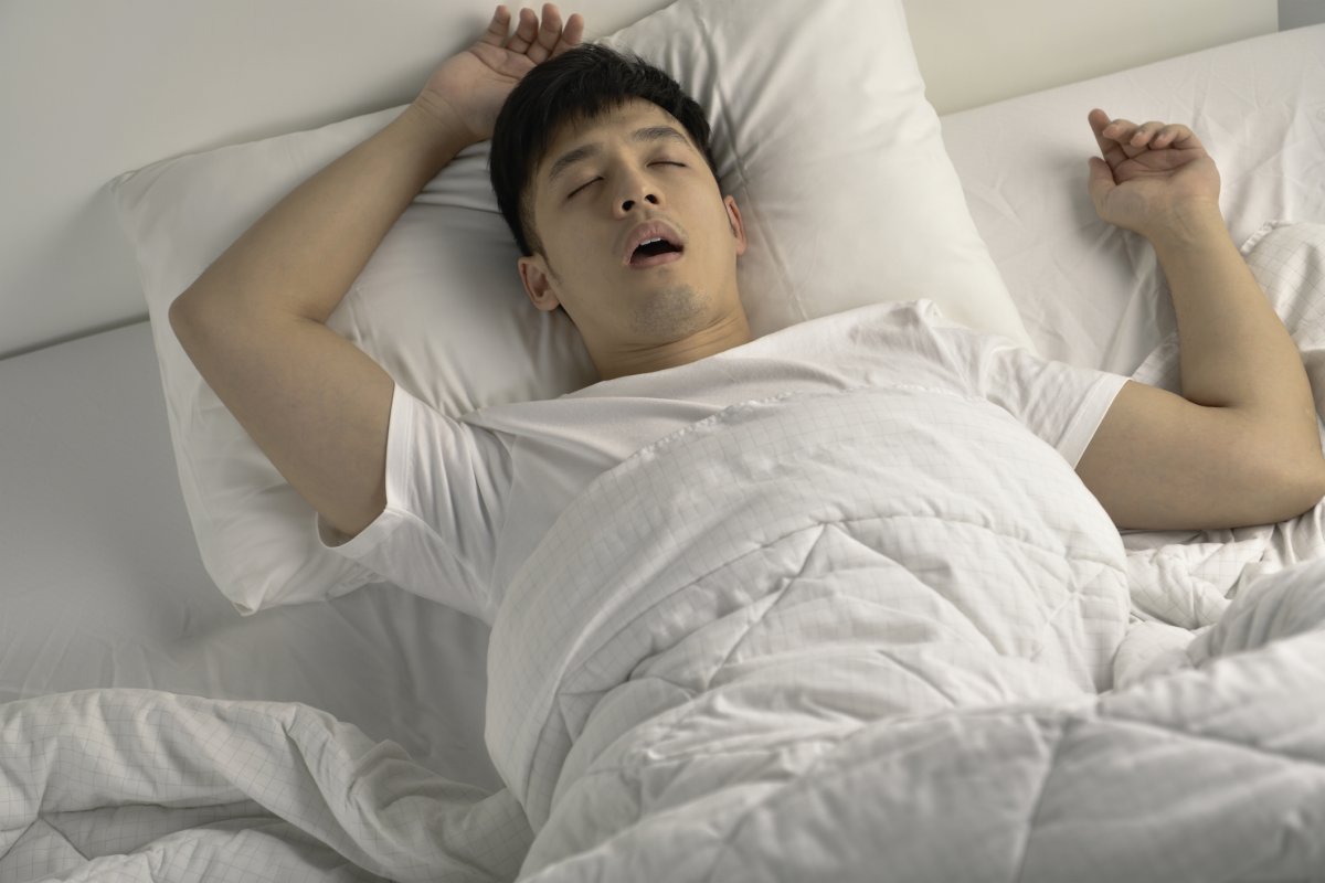 Man with sleep apnea 