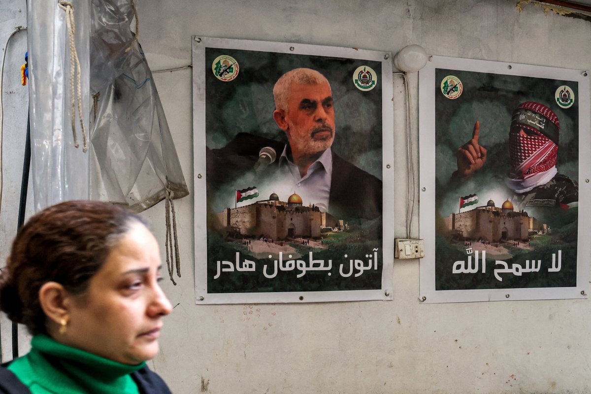 Yahya, Sinwar, Abu, Obaida, Hamas, posters, Beirut
