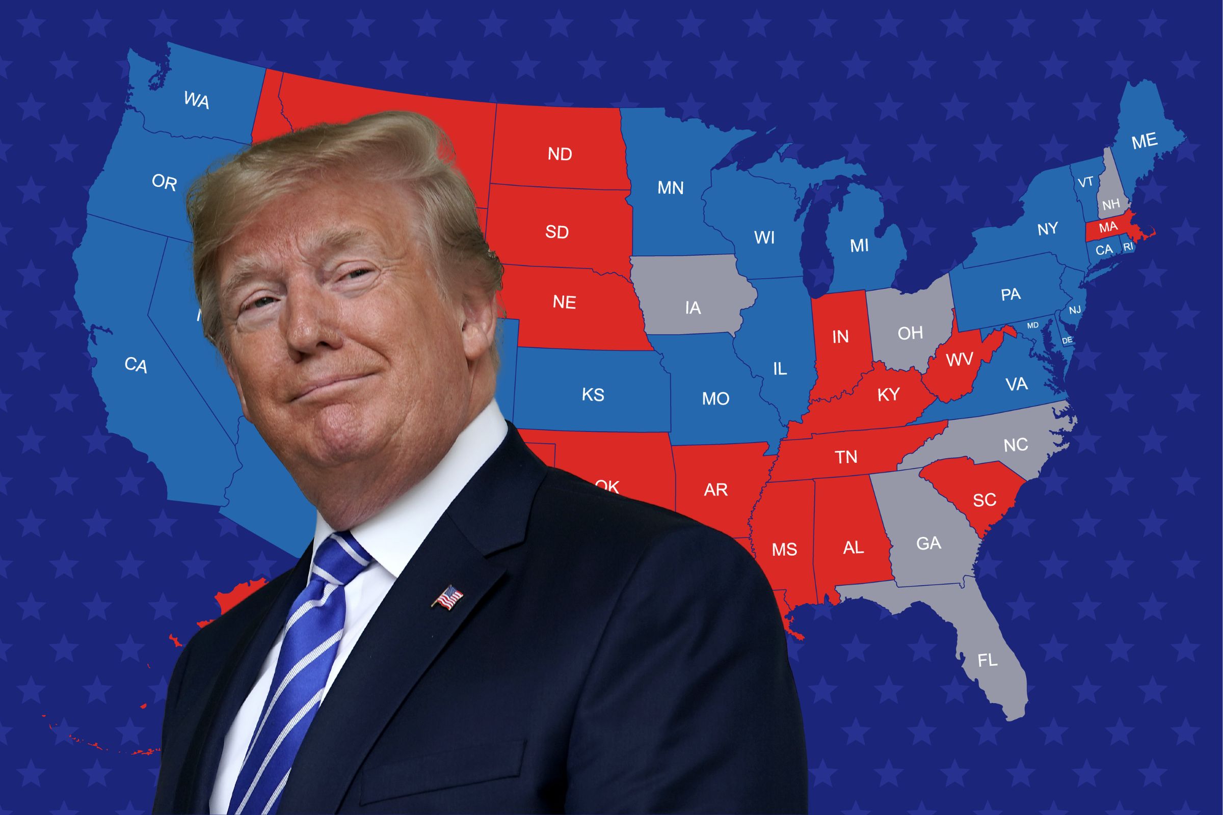 2024 Election Map Forecasts Trump To Score Biggest GOP Win In Decades ...